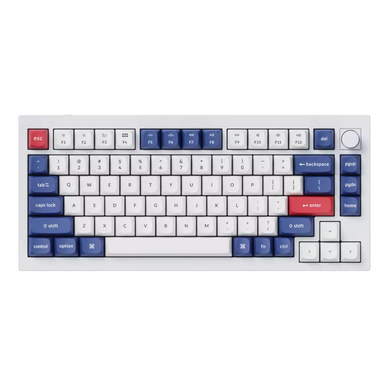 Keychron Double-Shot PBT OSA Keycap Set - Blue and White | 137 Keys | MX-Style | ANSI US