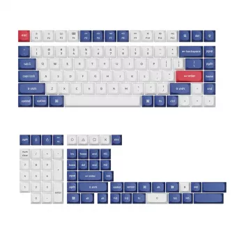 Keychron Double-Shot PBT OSA Keycap Set - Blue and White | 137 Keys | MX-Style | ANSI US