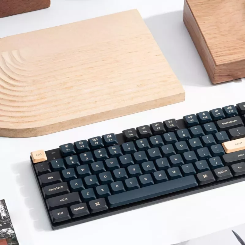 Keychron PBT LSA Knight Keycap Set V2 - Low Profile, 137 Keys, PBT, Dye-Sub, Dark Grey/Black