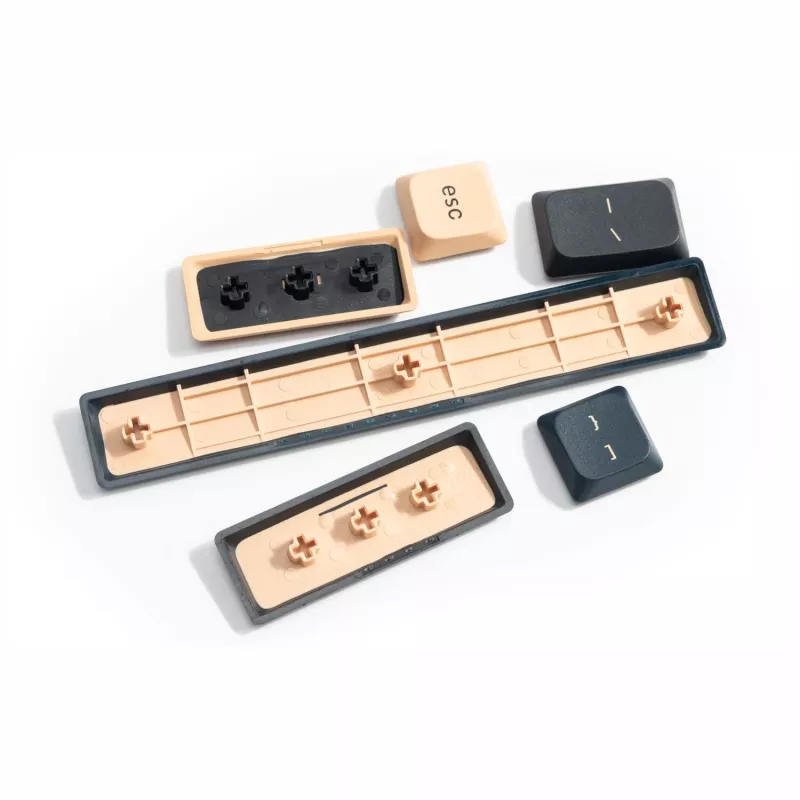 Keychron PBT LSA Knight Keycap Set V2 - Low Profile, 137 Keys, PBT, Dye-Sub, Dark Grey/Black