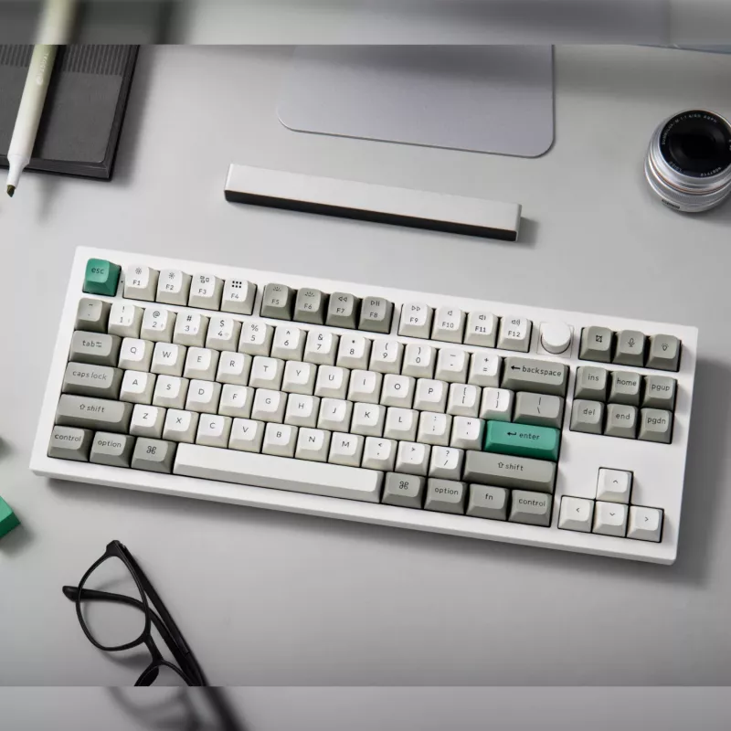 Keychron Q3 Max 80% Full Assembled Knob Red Switch Hot-Swap Gateron Jupiter RGB Wireless Keyboard - Shell White