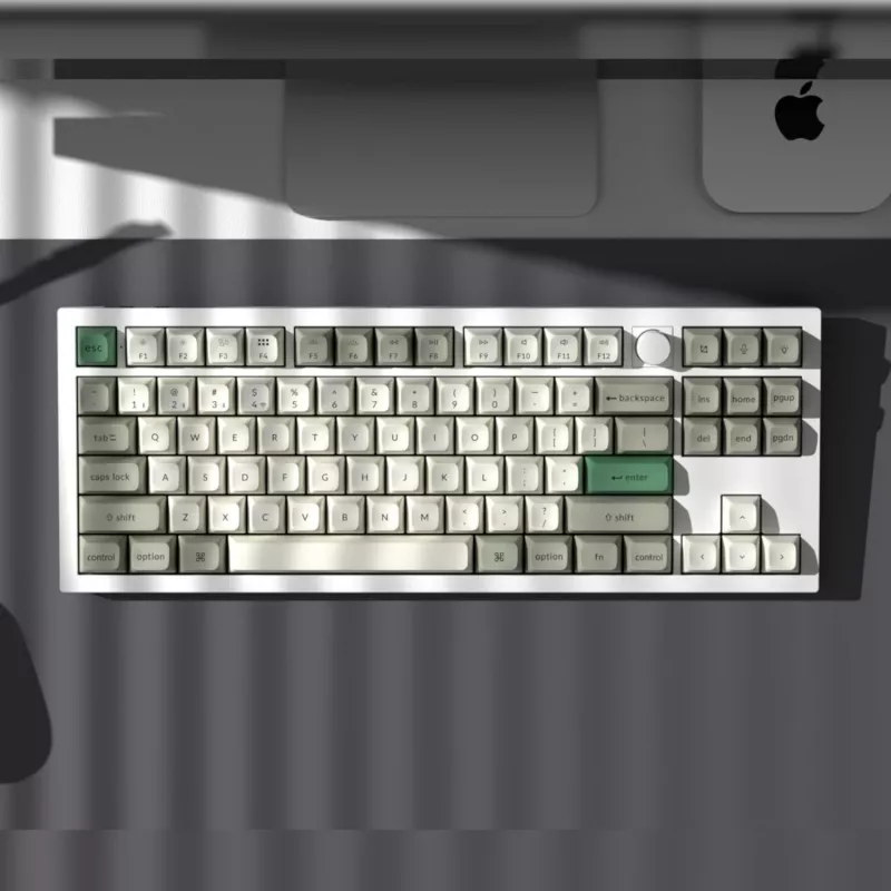 Keychron Q3 Max 80% Full Assembled Knob Red Switch Hot-Swap Gateron Jupiter RGB Wireless Keyboard - Shell White