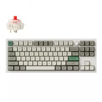 Keychron Q3 Max 80% Full Assembled Knob Red Switch Hot-Swap Gateron Jupiter RGB Wireless Keyboard - Shell White