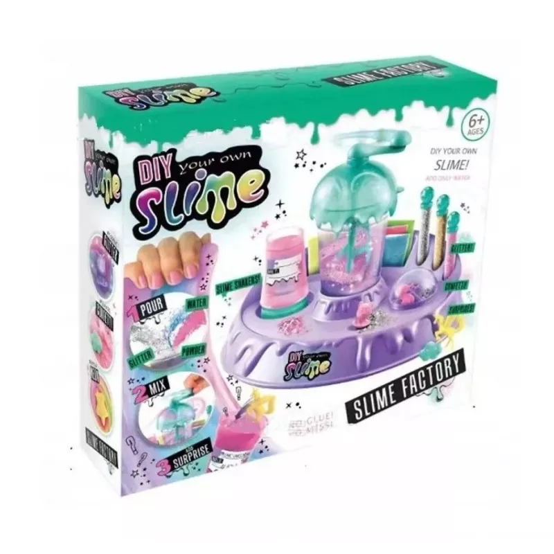 Kiddyz DIY Slime Factory: Large Set with Glitter and Figurines for Making Slime