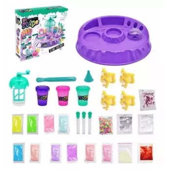Kiddyz DIY Slime Factory: Large Set with Glitter and Figurines for Making Slime