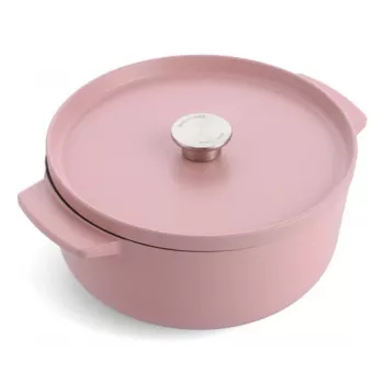 KitchenAid Enameled Cast Iron Casserole Dish with Lid, 26 cm, Pink