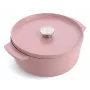 KitchenAid Enameled Cast Iron Casserole Dish with Lid, 26 cm, Pink