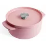 KitchenAid Cast Iron Casserole Dish with Lid 22 cm, Pink