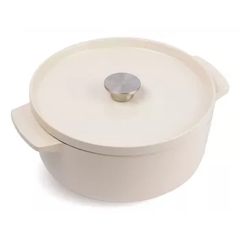 KitchenAid Enamelled Cast Iron Dutch Oven 26 cm, Cream