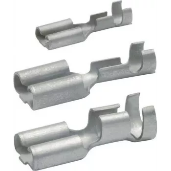 Klauke 18201A Uninsulated Female Spade Terminal 0.5-1.0 mm², 6.3 mm Tab, Crimp, E-Cu Tin-Plated, DIN 46247, Pack of 100