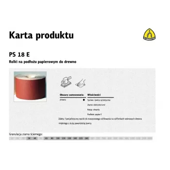 KLINGSPOR PS 18 E Abrasive Roll 150mm x 50m P80 Aluminium Oxide E-Paper Backing
