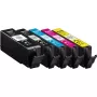 KMP Compatible Ink Cartridge Set for Canon PGI-570XL PGBK, CLI-571XL BK/C/M/Y, 5-Pack, High Yield, Remanufactured