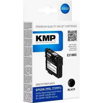 KMP E218BX Black Compatible High Yield Ink Cartridge for Epson Expression Home XP-235, XP-245, XP-247, XP-332, XP-335, XP-342, XP-345, XP-432, XP-435, XP-442, XP-445 (Replaces T2991, 11.3 ml, 470 Pages) 1632,4001