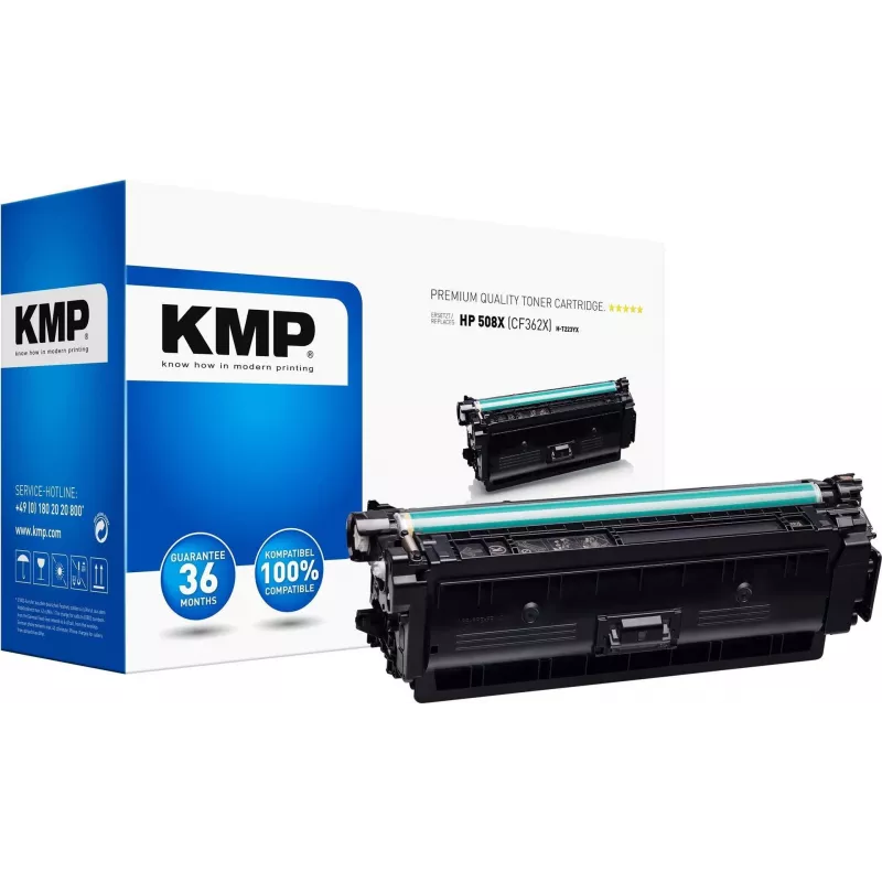 KMP H-T223YX High Yield Yellow Compatible Toner Cartridge (Alternative to HP 508X, HP CF362X) for HP Color LaserJet Enterprise MFP M577, LaserJet Enterprise Flow MFP M577