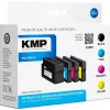 KMP H100V High Yield Ink Cartridge Multipack - Black, Cyan, Magenta, Yellow - Compatible with HP Officejet Pro 251dw, 276dw, 8100, 8600, 8610, 8615, 8620, 8625, 8630 - 4-Pack