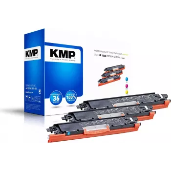 KMP PRINTTECHNIK KMP MULTIPACK H-T149CMY 3-Pack Compatible Toner Cartridges (Cyan, Magenta, Yellow) for HP Color LaserJet CM2320/CP2025 Series - Replaces HP 126A 1226,0030