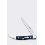 Knife Case Rogers Mini Trapper SS Blue Bone Folding Pocket Knife 2 Blades Stainless Steel Jigged Blue Bone Handle Slipjoint 89mm Closed