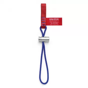 KNIPEX Tool Fastening Strap 00 50 11 T BK - 1.5 m PU Tether with Locking Carabiner, Max 1.5 kg