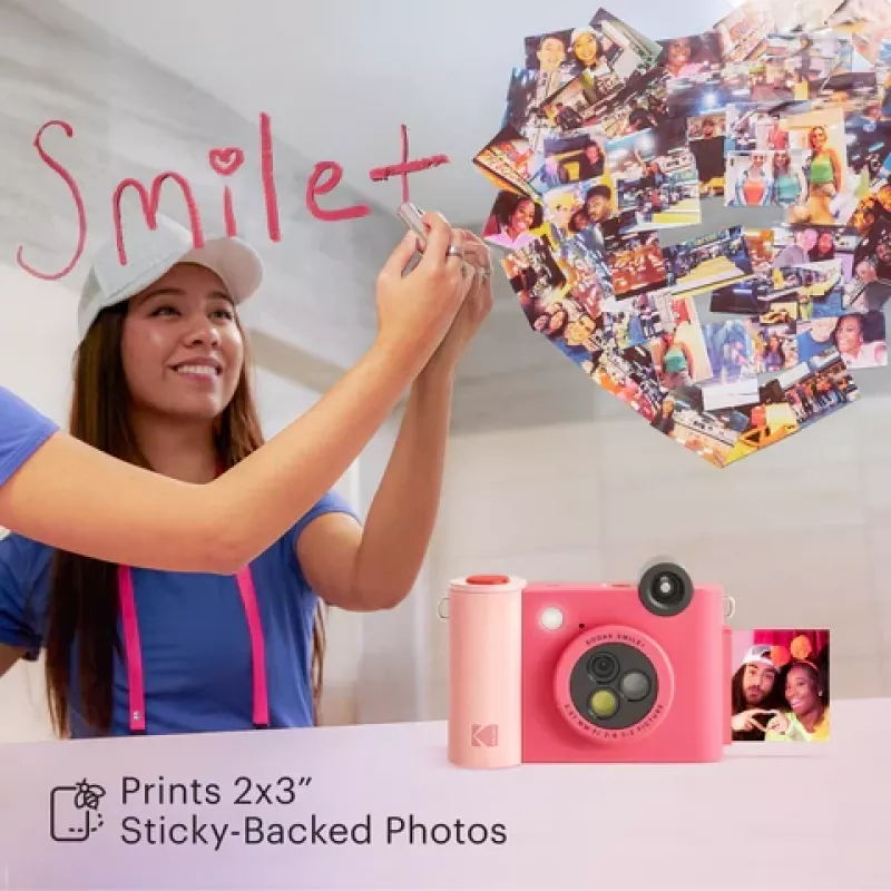 Kodak SMILE+ Instant Print Camera, 2x3 inch, Fuchsia