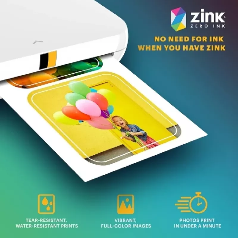 Kodak ZINK 2x3'' 50x76 mm 30 Sheets Pre-Cut Sticker Photo Paper