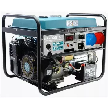 KÖNNER & SÖHNEN Petrol Generator 5.0kW 230/400V Electric Start AVR VST KS7000E-1/3