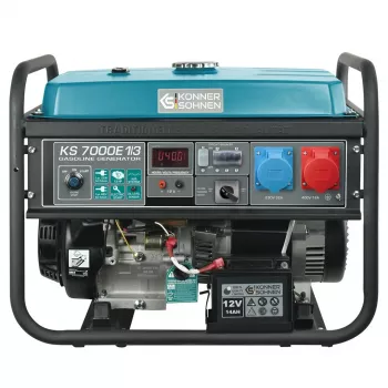 KÖNNER & SÖHNEN Petrol Generator 5.0kW 230/400V Electric Start AVR VST KS7000E-1/3