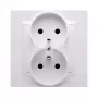 KONTAK-SIMON CGZ2/11 Single Socket with Earth, 16A 250V, White