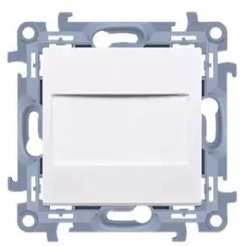 KONTAK-SIMON Simon 10 Blanking Plate with Integrated Bridge, 1 Module, White, CPS.01/11