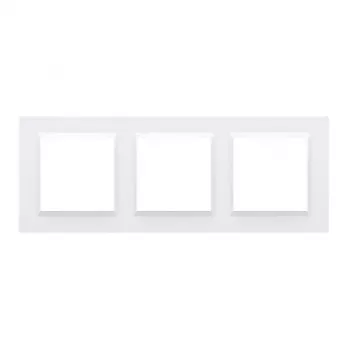 KONTAK-SIMON Simon 10 White 3-Gang Decorative Frame
