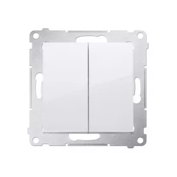 KONTAK-SIMON Simon 54 Double Push Button Module, White, 10AX 250V, Spring Terminals