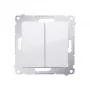 KONTAK-SIMON Simon 54 Double Push Button Module, White, 10AX 250V, Spring Terminals