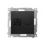 KONTAK-SIMON Simon 54 Premium Cat.6 UTP RJ45 Data Socket Module, Black Matte, with Dust Cover