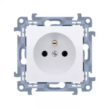 KONTAK-SIMON Simon 54 Premium Single Earthed Socket 16A 250V White Screw Terminals