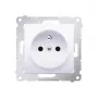 KONTAK-SIMON Simon 54 Premium Single Socket Outlet with Shutters, Spring Clamps, 16A 250V, White