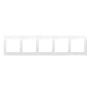 KONTAK-SIMON Simon 54 Premium White 5-Gang Frame
