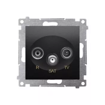 KONTAK-SIMON Simon 54 RTV-SAT End-of-Line Socket 1dB, Matte Black
