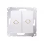 Simon 54 Shutter Push Button Module White, Electrical Interlock, Spring Terminals, 10A 250V