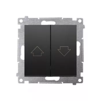 KONTAK-SIMON Simon 54 Shutter Switch Module, Black Matt, Push-button, Electrical Interlock, Spring Terminals, 10A