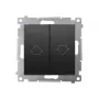 KONTAK-SIMON Simon 54 Shutter Switch Module, Black Matt, Push-button, Electrical Interlock, Spring Terminals, 10A