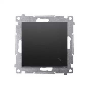 KONTAK-SIMON Simon 54 Stair Switch, 1-Module, Matt Black, Spring Clamps, 10AX 250V