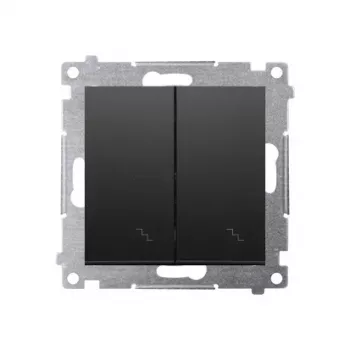 KONTAK-SIMON Simon 54 Universal Stair Switch Module, Black Matt, 2-Way, 10AX 250V