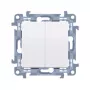 KONTAK-SIMON Simon 54 White 1-Module 1-Way Light Switch Mechanism 10AX 250V Screwless