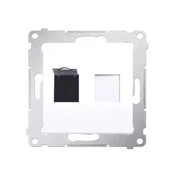 KONTAK-SIMON Simon 54 White Cat.6 UTP RJ45 Network Socket Module with Dust Cover, Flat