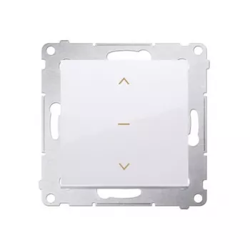 KONTAK-SIMON SIMON 54 White Roller Shutter Switch Module 1-0-2 with Arrows, Spring Clamps, 10A 250V