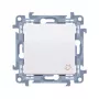 KONTAK-SIMON Simon Contact 10 Bell Push Button, 1 Module, White, Self-Clamping, 10AX 250V