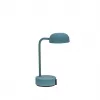 KOODUU FOKUS Rechargeable Portable LED Table Lamp - Antique Turquoise, 2700K Warm White, 3-Step Touch Dimmer, USB-C, Cordless