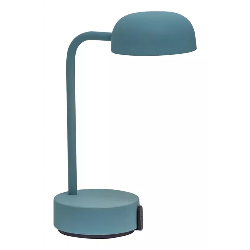 KOODUU FOKUS Rechargeable Portable LED Table Lamp - Antique Turquoise, 2700K Warm White, 3-Step Touch Dimmer, USB-C, Cordless