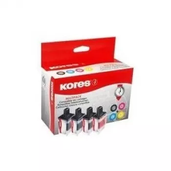 Kores G1529KIT Multi-Pack Ink Cartridges Compatible for Brother LC-223, Black Cyan Magenta Yellow, 4 Pack
