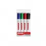 Kores K MARKER Whiteboard & Flipchart Marker Set, Chisel Tip 3-5 mm, Assorted Colours, 4-Pack M20845
