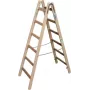 KRAUSE Wooden Double-Sided Step Ladder 2x6 Rungs, Pine, 150 kg, EN 131 170088